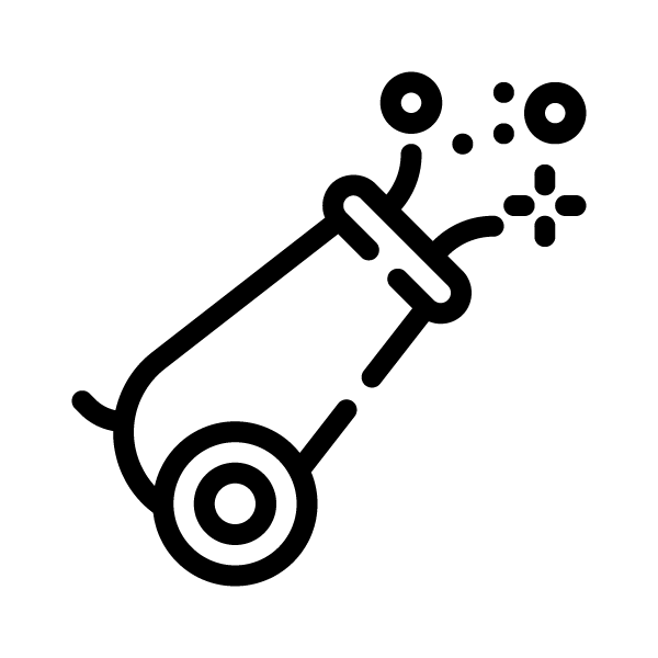 Icono de cañón de festivo